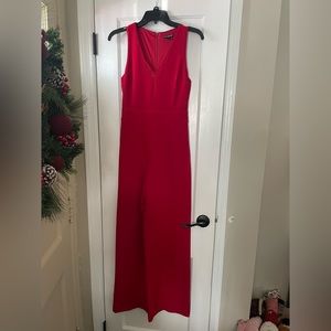 Express Red Wide Leg Jumpsuit XS